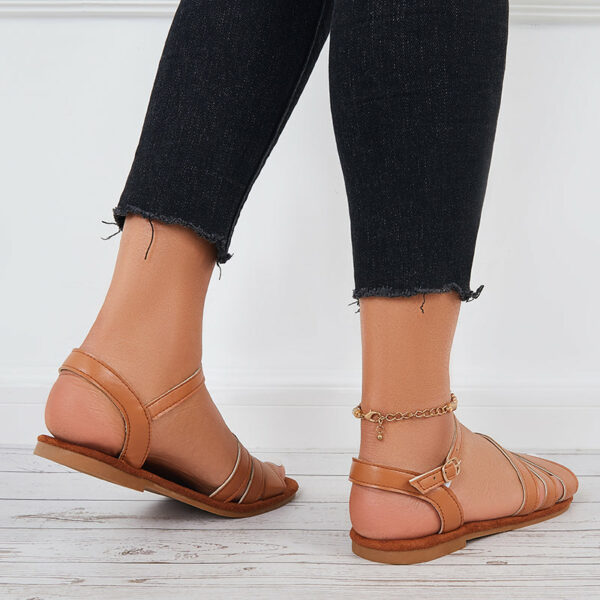 Women Flat Sandals Open Toe Ankle Strap Sandals - Image 5