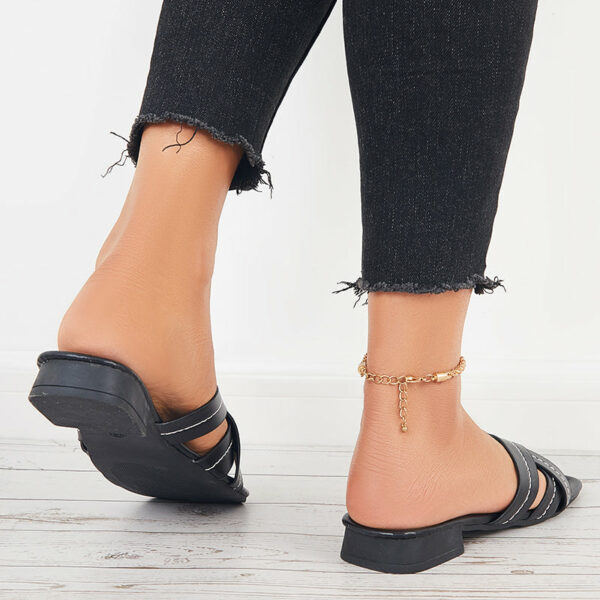 Summer Flat Sandals Backless Slides Cross Criss Strap Slippers - Image 15