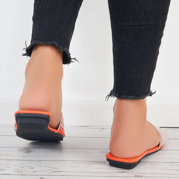 Rhinestone Slide Sandals Shiny Round Toe Flat Slippers - Image 13