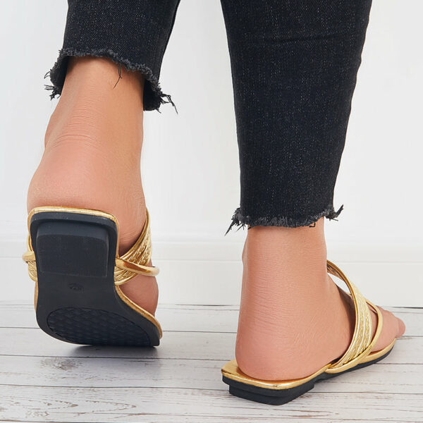 Square Toe Flip Flops Slide Thong Sandals Flat Slippers - Image 5